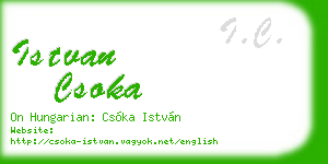 istvan csoka business card